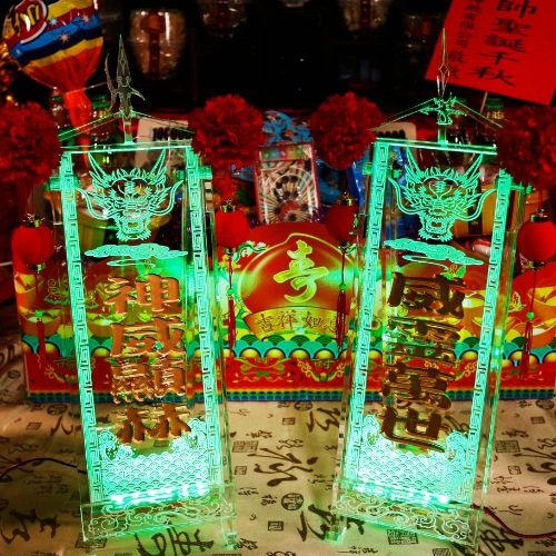 LED立體雕刻花牌(一對)
